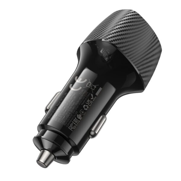 BOROFONE BZ31C Solid PD30W Type-C + QC3.0 USB Car Charger(Black) - Image 4