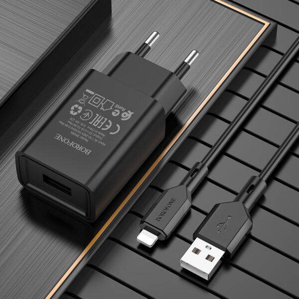 Wall charger BA68A Glacier EU set with cable - Image 2