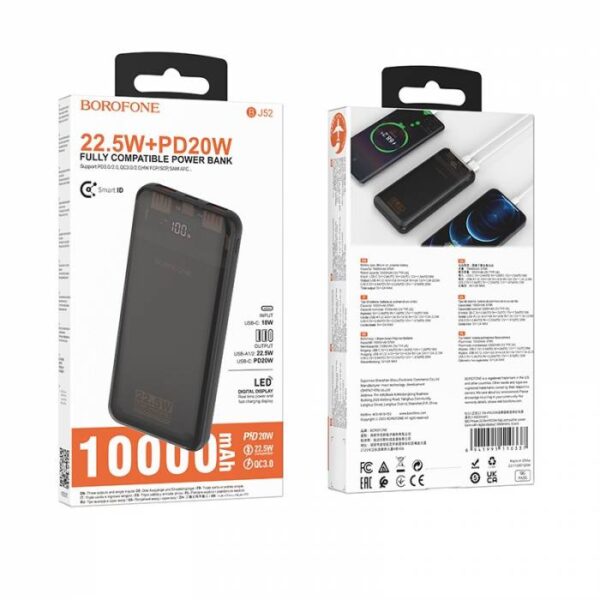 Portable battery Borofone BJ52 10000mAh (black)